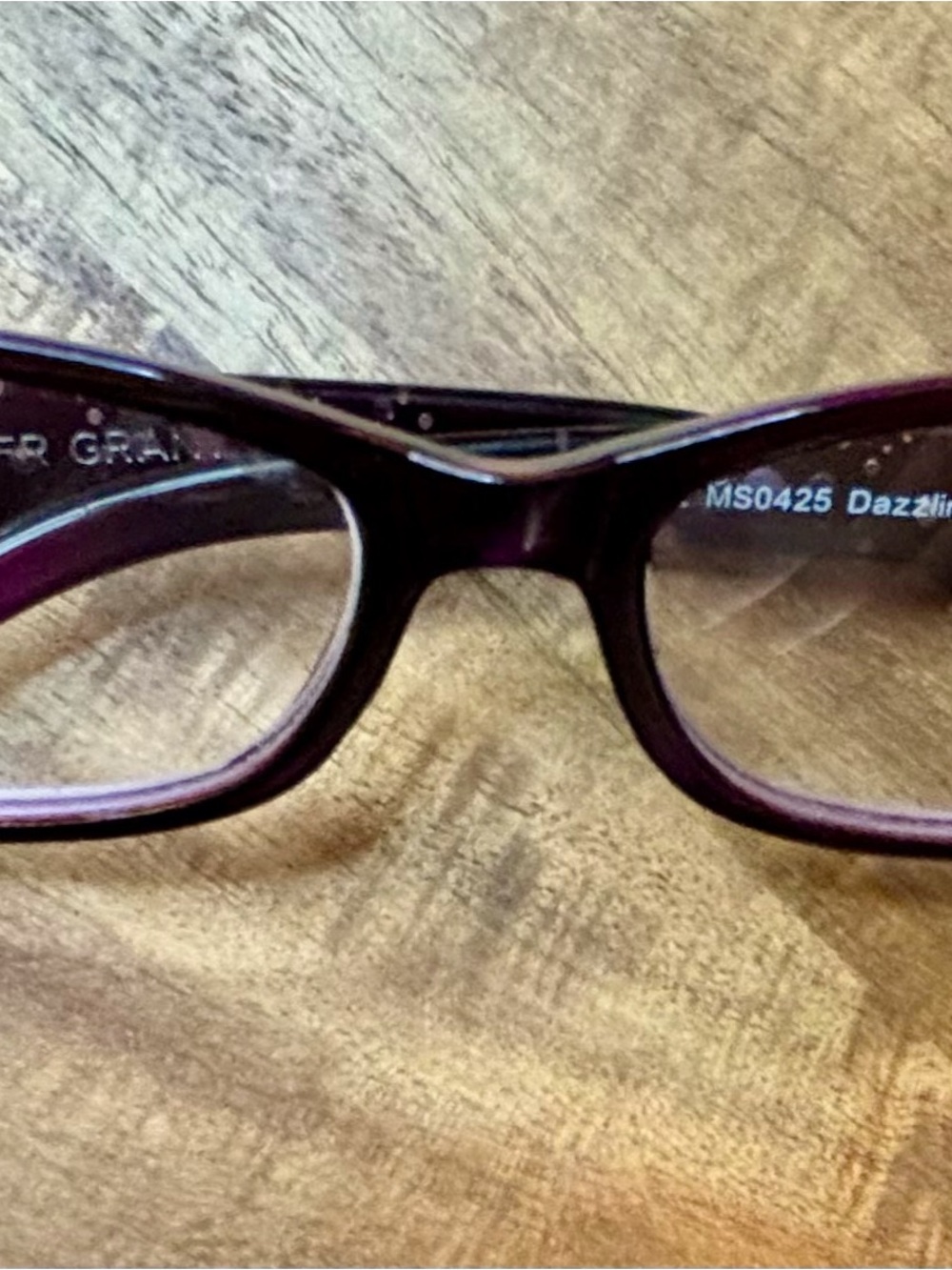 Foster Grant Purple Rectangle Women's Eyeglass Frames